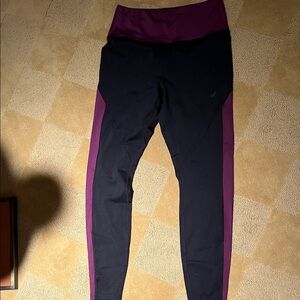Asics Purple and Black Leggings